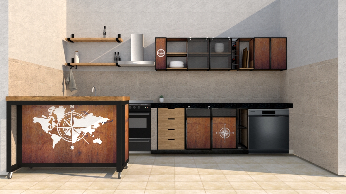 _Diseño de cocina y sala de estudio en Carlos Paz